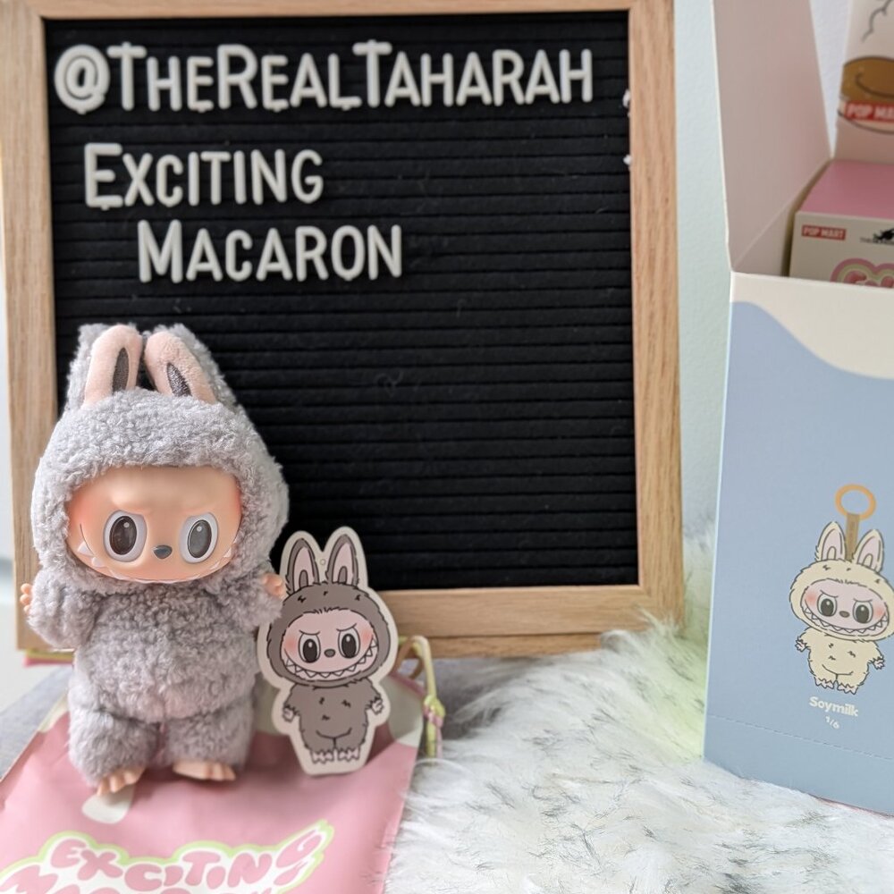 POP MART - Sesame Bean - The Monsters Labubu Exciting Macaron Vinyl Plush